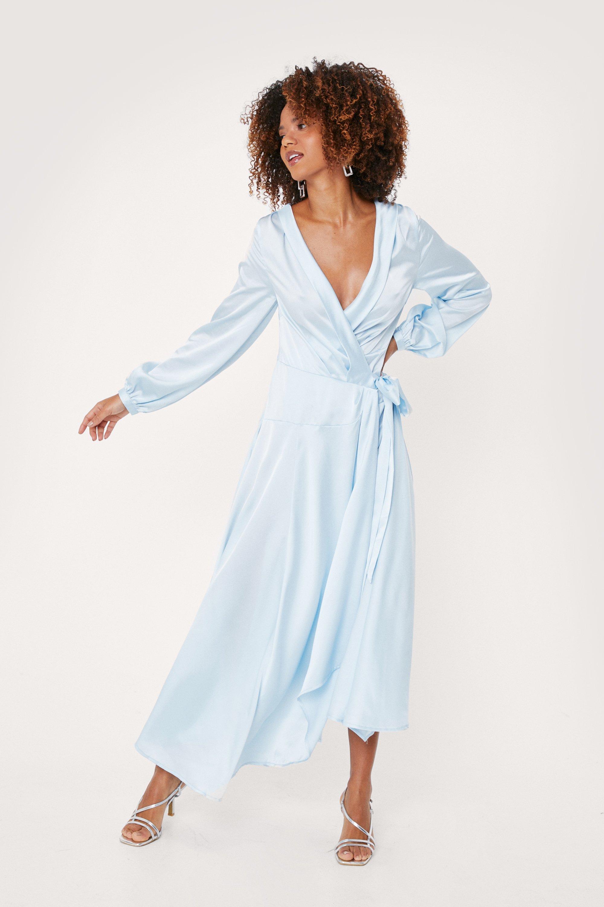 Nasty gal 2024 blue maxi dress